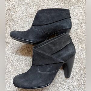 Sofft Black Suede Ankle Booties